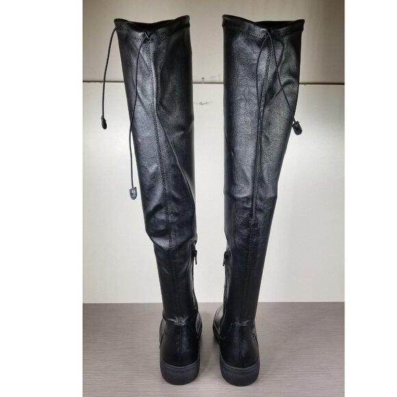J/Slides ARY-B Over-The-Knee Boot, Black Faux Leather, Womens Various Sizes - Picture 5 of 8